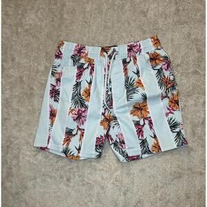 Good Vibes multicolored floral and striped chino shorts Size Medium